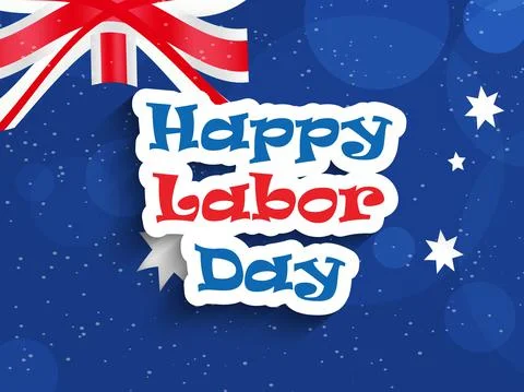 Illustration of elements of Australia labor day background Stock Illustration