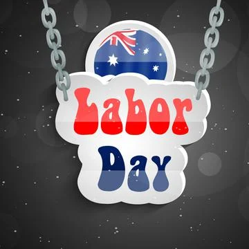 Illustration of elements of Australia labor day background Stock Illustration
