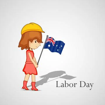 Illustration of elements of Australia labor day background Stock Illustration