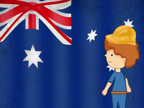 Illustration of elements of Australia labor day background Stock Illustration