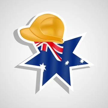 Illustration of elements of Australia labor day background Stock Illustration