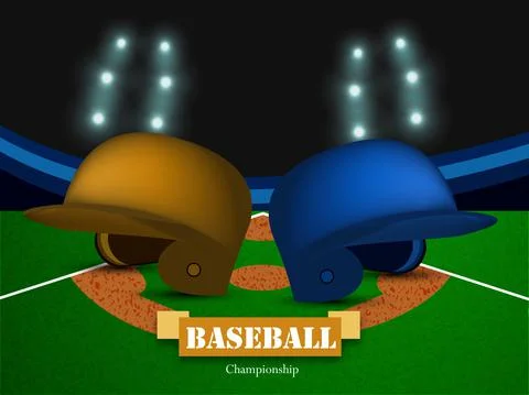 Illustration of elements for baseball sport background Stock Illustration