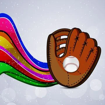 Illustration of elements for baseball sport background Stock Illustration