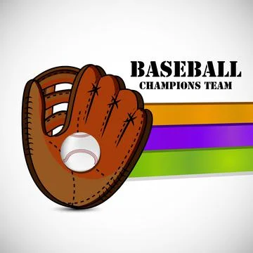 Illustration of elements for baseball sport background Stock Illustration
