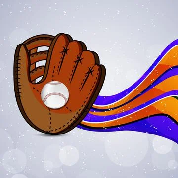 Illustration of elements for baseball sport background Stock Illustration