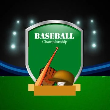 Illustration of elements for baseball sport background Stock Illustration