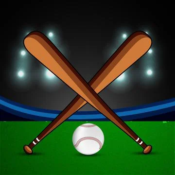 Illustration of elements for baseball sport background Stock Illustration