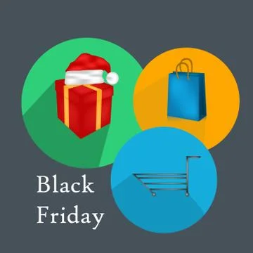Illustration of elements of black Friday background Stock Illustration