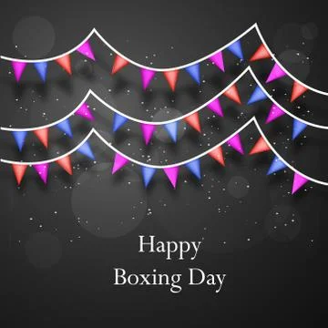 Illustration of elements of Boxing Day Background 스톡 일러스트