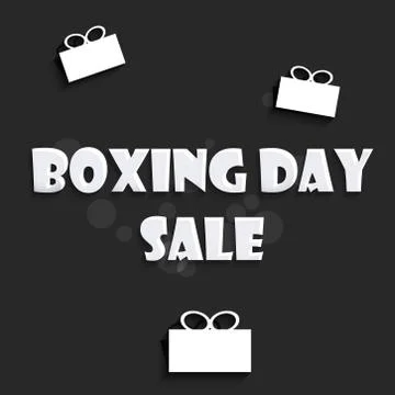 Illustration of elements of Boxing Day Background Stock Illustration