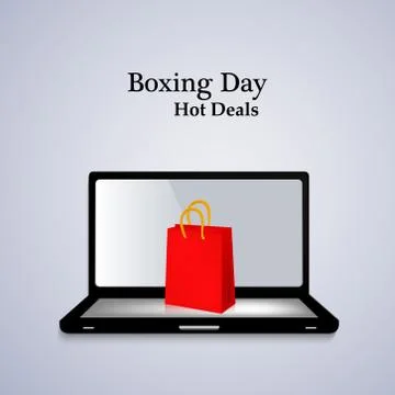 Illustration of elements of Boxing Day Background 스톡 일러스트