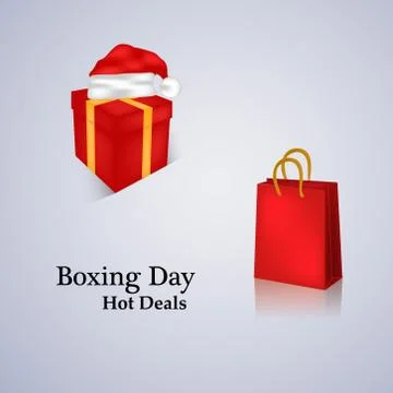Illustration of elements of Boxing Day Background 스톡 일러스트