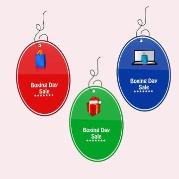Illustration of elements of Boxing Day Background 스톡 일러스트