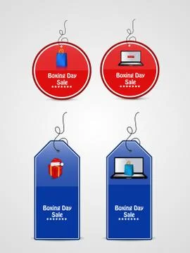 Illustration of elements of Boxing Day Background Illustrazione stock