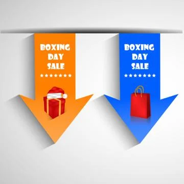 Illustration of elements of Boxing Day Background 스톡 일러스트