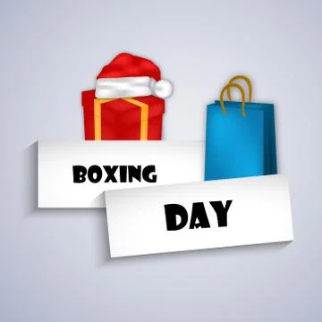 Illustration of elements of Boxing Day Background 스톡 일러스트