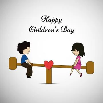 Illustration of elements of Childrens Day Background Stock Illustration