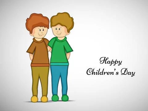 Illustration of elements of Childrens Day Background Stock Illustration