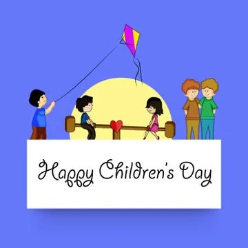 Illustration of elements of Childrens Day Background Stock Illustration