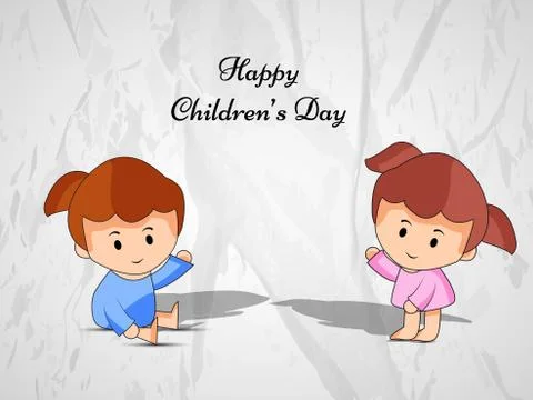 Illustration of elements of Childrens Day Background Stock Illustration