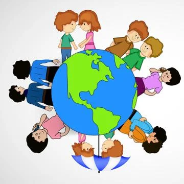 Illustration of elements of Childrens Day Background Illustrazione stock