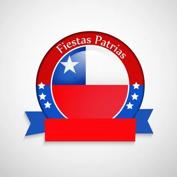 Illustration of elements of Chile's Independence Day Fiestas Patrias background Stockillustratie