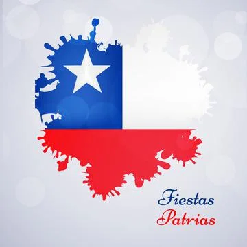 Illustration of elements of Chile's Independence Day Fiestas Patrias background Stock Illustration