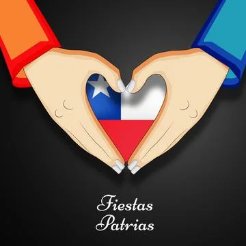 Illustration of elements of Chile's Independence Day Fiestas Patrias background Stock Illustration