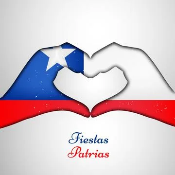 Illustration of elements of Chile's Independence Day Fiestas Patrias background イラスト素材