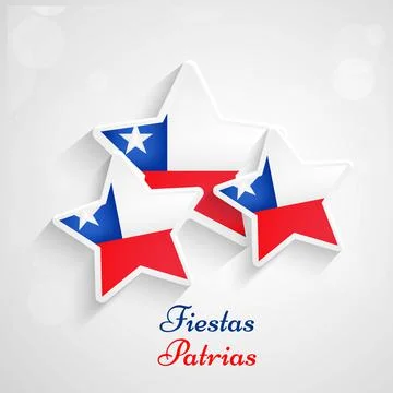 Illustration of elements of Chile's Independence Day Fiestas Patrias background Stock Illustration