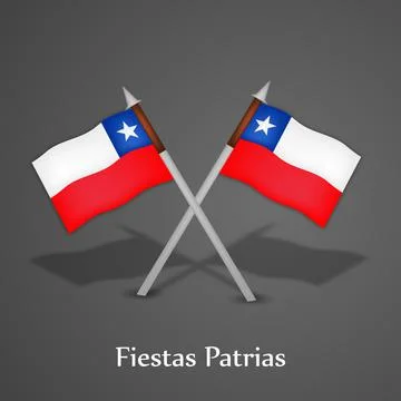 Illustration of elements of Chile's Independence Day Fiestas Patrias background Stock Illustration