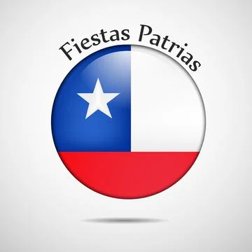 Illustration of elements of Chile's Independence Day Fiestas Patrias background Illustrazione stock