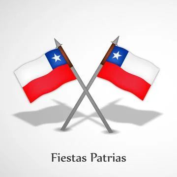 Illustration of elements of Chile's Independence Day Fiestas Patrias background Stock Illustration