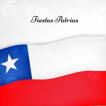 Illustration of elements of Chile's Independence Day Fiestas Patrias background Stock Illustration