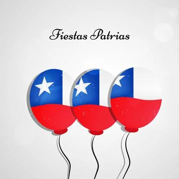 Illustration of elements of Chile's Independence Day Fiestas Patrias background Stock Illustration