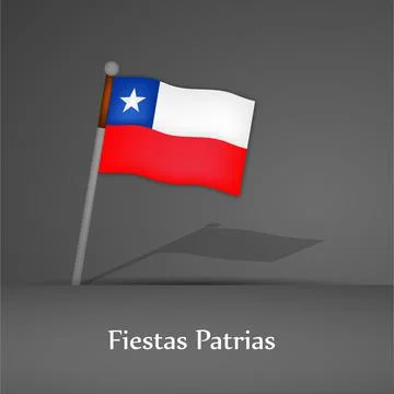 Illustration of elements of Chile's Independence Day Fiestas Patrias background Stock Illustration