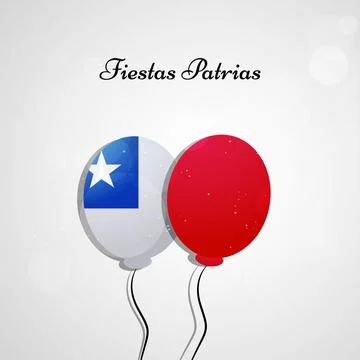 Illustration of elements of Chile's Independence Day Fiestas Patrias background Stock Illustration