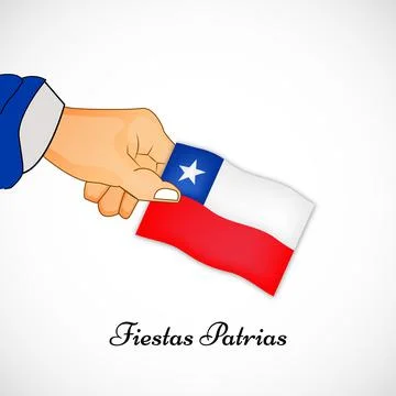 Illustration of elements of Chile's Independence Day Fiestas Patrias background Illustrazione stock