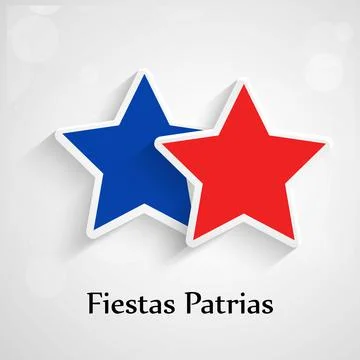 Illustration of elements of Chile's Independence Day Fiestas Patrias background イラスト素材