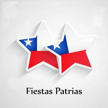 Illustration of elements of Chile's Independence Day Fiestas Patrias background Stock Illustration