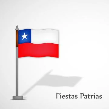 Illustration of elements of Chile's Independence Day Fiestas Patrias background Stock Illustration