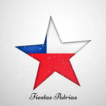 Illustration of elements of Chile's Independence Day Fiestas Patrias background 스톡 일러스트