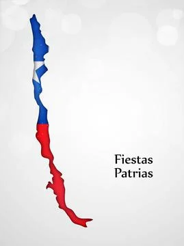 Illustration of elements of Chile's Independence Day Fiestas Patrias background Stock Illustration