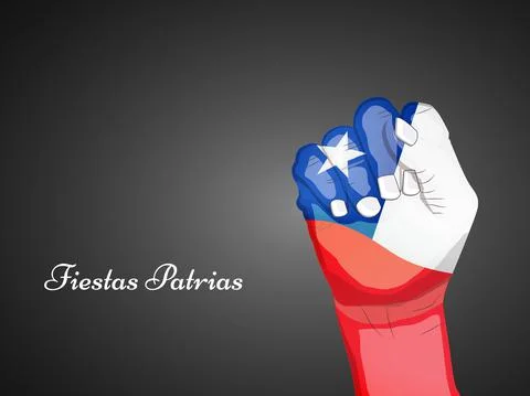 Illustration of elements of Chile's Independence Day Fiestas Patrias background Stock Illustration