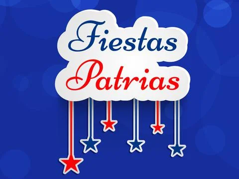 Illustration of elements of Chile's Independence Day Fiestas Patrias background イラスト素材
