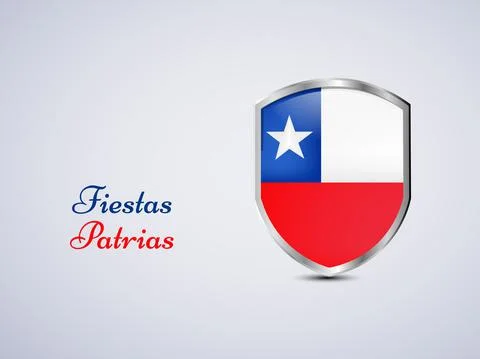 Illustration of elements of Chile's Independence Day Fiestas Patrias background Stock Illustration