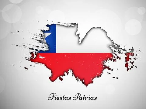 Illustration of elements of Chile's Independence Day Fiestas Patrias background Stock Illustration