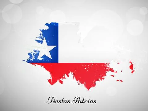 Illustration of elements of Chile's Independence Day Fiestas Patrias background Stock Illustration