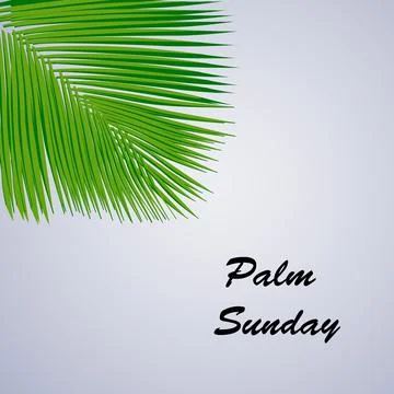 Illustration of elements of Christian moveable feast Palm Sunday background Stock Illustration