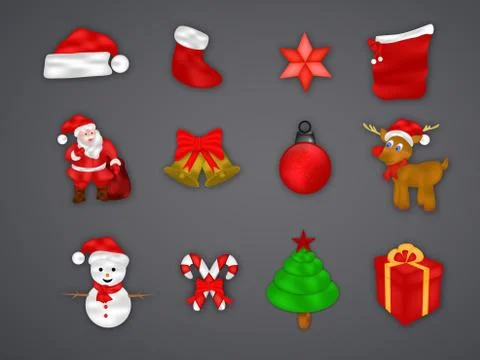 Illustration of elements of Christmas Background イラスト素材